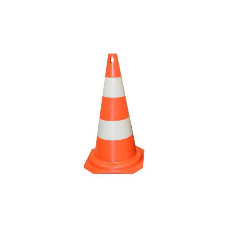 Cone Sinalização 75 cm Laranja e Branco