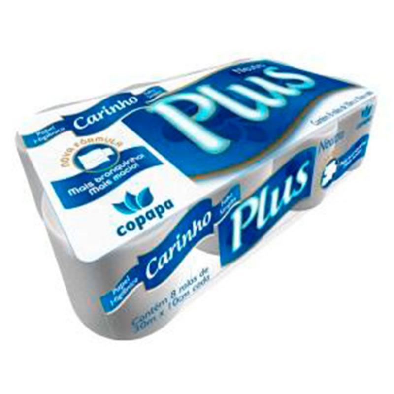 Papel Higiênico Carinho Plus 30mt x 8uni