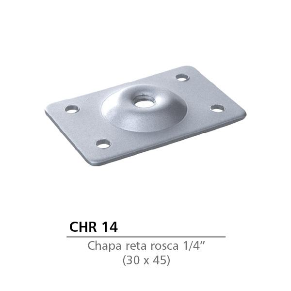 CHAPA RETA 30 X 45 COM ROSCA 1/4