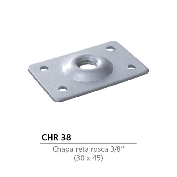 CHAPA RETA 30 X 45 COM ROSCA 3/8