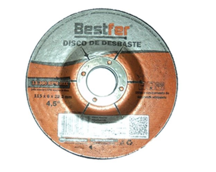 DISCO DESBASTE INOX 115 MM X 6 MM BESTFER