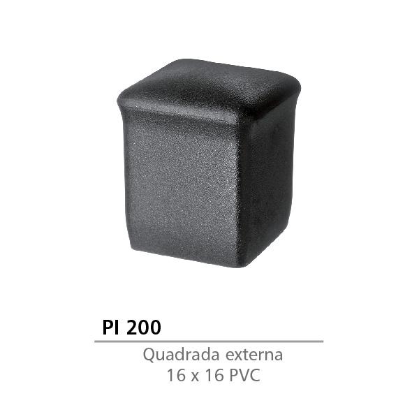 PONTEIRA EXTERNA DE PVC 16 X 16 PRETA