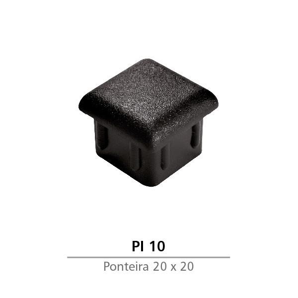PONTEIRA INTERNA DE PVC 20 X 20 PRETA
