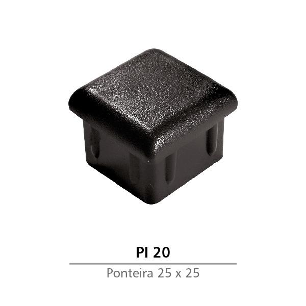 PONTEIRA INTERNA DE PVC 25 X 25 PRETA