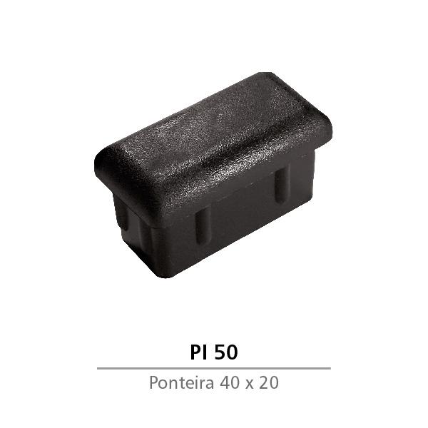 PONTEIRA INTERNA DE PVC 40 X 20 PRETA